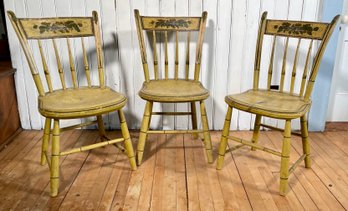 Three 19th C. Windsor Side Chairs (CTF20)