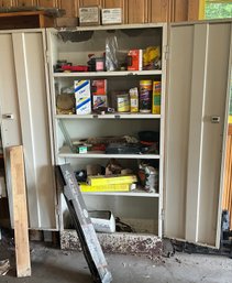 Metal Storage Cabinet And Contents, 2/2