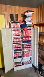 Flags And White Metal Cabinet 1/2