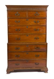 18th C. Chippendale Chest On Chest (CTF40)