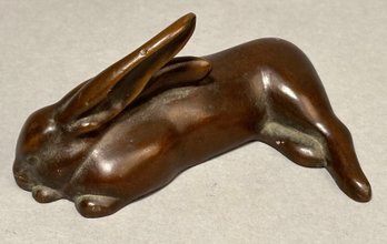 Vintage Peter Hayward Bronze Rabbit Paperweight (CTF10)