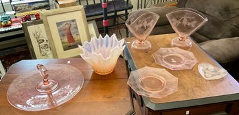 Vintage Pink Depression Glass