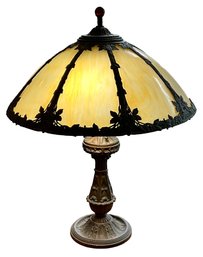 Antique Slag Glass Lamp