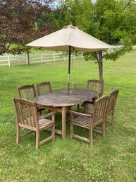 Vintage Teak Patio Set, 8pcs (CTF50)