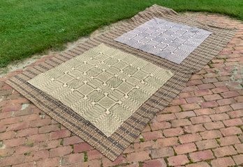 Three Early American Style Woven Table Coverings (CTF10)