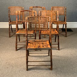 Six Vintage Bamboo Folding Chairs (CTF30)