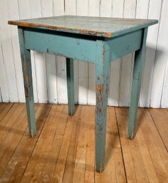 19th C. Blue Painted Country Stand (CTF10)