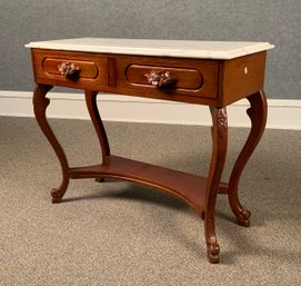 20th C. Marble Top Mahogany Console Table (CTF20)