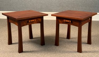 Pr. Berkeley Mills Mahogany Mission Style Side Tables (CTF20)