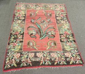 Vintage Signed Kilim Area Rug (CTF20)