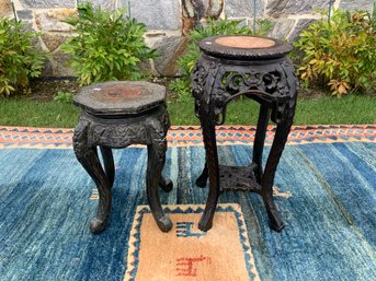 Two Vintage Carved Asian Stands (CTF20)