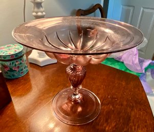 Amethyst Depressoin Glass Compote