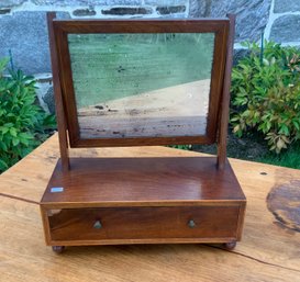 19th C. Mahogany Shaving Mirror (CTF10)