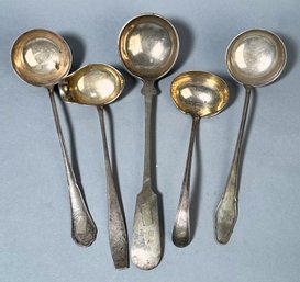 Five Antique Silver Ladles (CTF10)