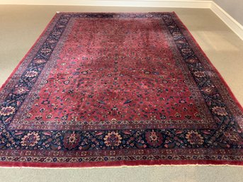 Vintage Room Size Sarouk Rug (CTF30)