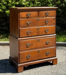 Antique Diminutive Two Part Walnut Chest On Chest (CTF30)