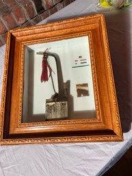 Antique Smoking Pipe In Shadow Box