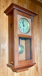 Antique Mission Oak Wall Clock (CTF20)