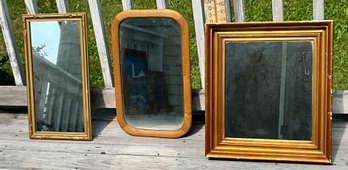 Two Vintage Framed Mirrors, One Contemporary Mirror