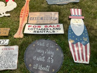 Wooden Signs, 11pcs.