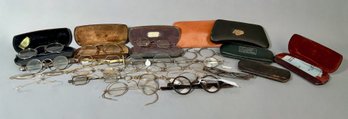 Good Antique Eyeglass Collection,  18 Pairs (CTF10)