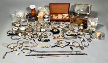 Huge Lot Of Vintage And Antique Wrist & Pocket Watches (CTF10)