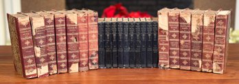 Antique Works Of Edgar Allen Poe And Shakespeare, Leather Bound Sets (CTF10)