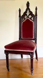 19th C. Gothic Rosewood Chair (CTF10)
