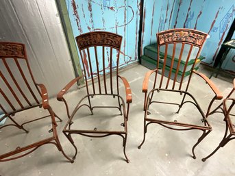 Set Of Four Metal Armchairs