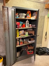 Metal Storage Cabinet With Contents, 2/6