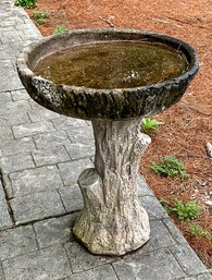 Tree Trunk Form Bird Bath