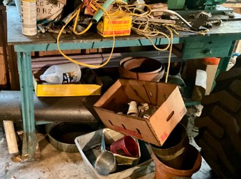 Metal Work Bench In Garage