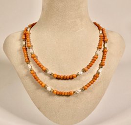 Two Coral And Pearl Necklaces (CTF10)