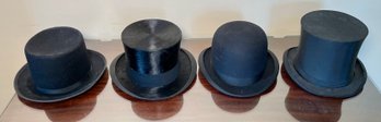 Four Vintage Mens Bowler And Top Hats (CTF20)