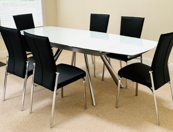 Contemporary Draw Leaf Dining Table & Chairs  (CTF60)