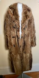 Vintage Mens Toggle Close Fur Coat (CTF10)
