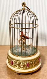 Vintage Mechanical Bird In Cage (CTF10)