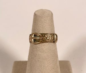 Gold Plated Buckle Ring (CTF10)