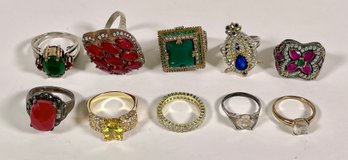Sterling And Costume Rings (CTF10)