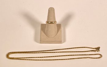 14k Ring With Gold Filled Necklace (CTF10)