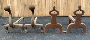 Two Pairs Antique Andirons (CTF20)