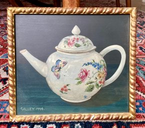 Signed Galley Oil On Board, Tea Pot (CTF10)