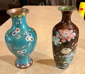 Two Antique Cloisonne Vases (CTF10)