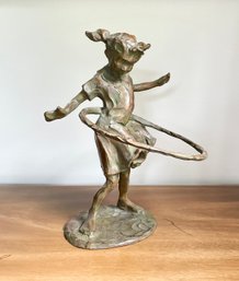 Jane DeDecker Bronze, Girl With Hula Hoop (CTF10)