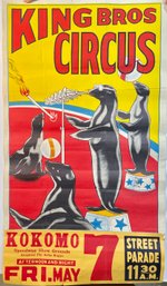 King Bros Circus Lithographed Poster (CTF10)