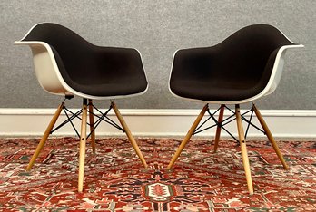 Pr. Herman Miller Eames Molded Plastic Armchairs (CTF30)