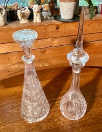Vintage Clear Glass Crystal Decanters (CTF20)