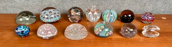 13 Vintage Glass Paperweights (CTF10)