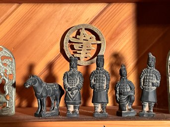 Asian Warriors, Brass Bookends, 8pcs.  (CTF10)