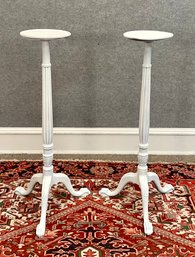 Pr. Antique White Painted Torcheres (CTF20)